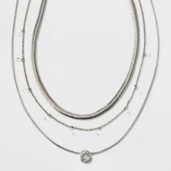 Stone Station And Pendant Multi-Strand Necklace Set 3pc - A New Day™ 12 Stone Station And Pendant Multi-Strand Necklace Set 3pc - A New Day™ -A New Day™ GUEST 024c688f ab32 4f8d 9788 fd76679fafd8