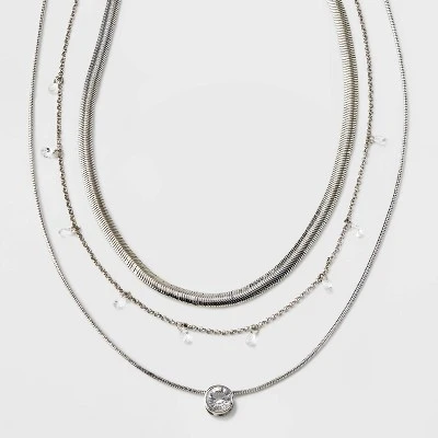 Stone Station And Pendant Multi-Strand Necklace Set 3pc - A New Day™ 7 Stone Station And Pendant Multi-Strand Necklace Set 3pc - A New Day™ - Image 5