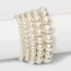 Faux Pearl Stretch Bracelet 5pc - A New Day™ White: Glass & Plastic Material, One Size Fits Most -A New Day™ GUEST 041698e9 4687 4b70 a148 a2217265953a