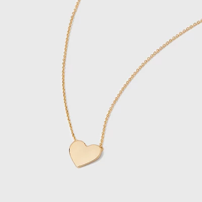 Heart Pendant Necklace - A New Day™ Gold: Nickel-Free Metal, Lobster Claw Clasp, 16" Length 5 Heart Pendant Necklace - A New Day™ Gold: Nickel-Free Metal, Lobster Claw Clasp, 16" Length - Image 3