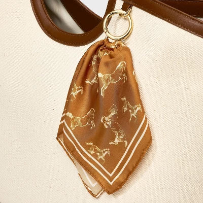 Horse Pattern Scarf Bag Charm - A New Day™ 3 Horse Pattern Scarf Bag Charm - A New Day™
