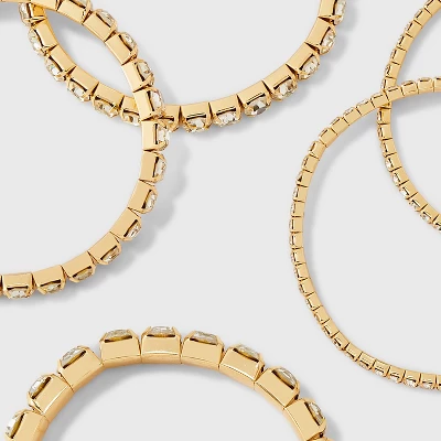 Cupchain Stretch Bracelet Set 5pc - A New Day™ Gold/Clear 4 Cupchain Stretch Bracelet Set 5pc - A New Day™ Gold/Clear - Image 2