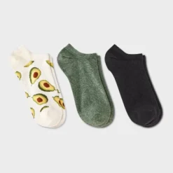 Women's Avocado 3pk Low Cut Socks - A New Day™ Ivory/Olive Green/Black 4-10: Tagless Design -A New Day™ GUEST 0924c6dd 2450 42df ae29 7ab40e73bd60