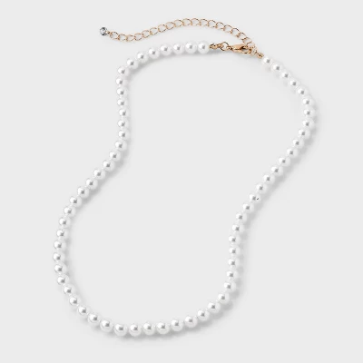 Pearl Necklace - A New Day™ Pearl: Lobster Claw Clasp, Glass Material, 18" Strand With 3" Extender 4 Pearl Necklace - A New Day™ Pearl: Lobster Claw Clasp, Glass Material, 18" Strand With 3" Extender - Image 2