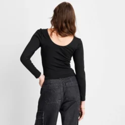 Women's Long Sleeve Slim Fit Reversible Seamless T-Shirt - A New Day™