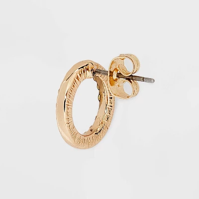 Gold Clear Round Pave Stud Earrings - A New Day™ Gold: Nickel-Free Metal, Statement Design 4 Gold Clear Round Pave Stud Earrings - A New Day™ Gold: Nickel-Free Metal, Statement Design - Image 2