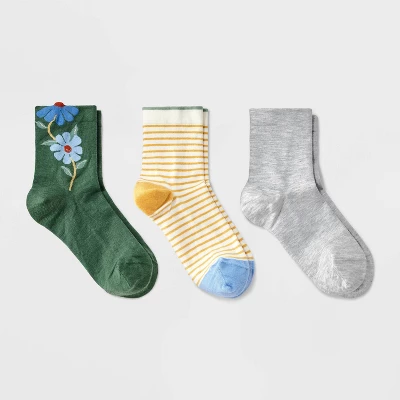 Women's 3pk Mid Crew Socks - A New Day™ 5 Women's 3pk Mid Crew Socks - A New Day™ - Image 3