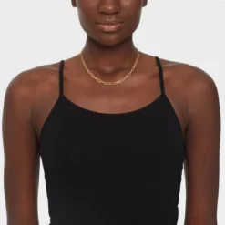 A New Day™ 45 14K Gold Dipped Large Paper Clip Chain Charm Connector - A New Day™ Gold: Nickel-Free, Gold Plated, Cubic Zirconia