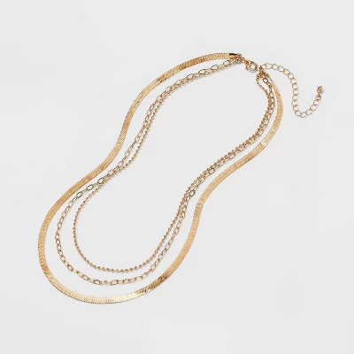 Chain Multi-Strand Necklace - A New Day™ Gold 4 Chain Multi-Strand Necklace - A New Day™ Gold - Image 2