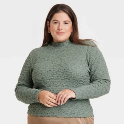 Women's Long Sleeve Slim Fit Mock Turtleneck T-Shirt - A New Day™ -A New Day™ GUEST 10eeaf4b 0195 4362 a5b0 61bfeda83a3a