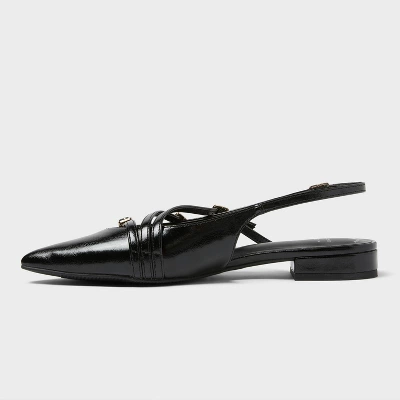 Women's Twiggy Multi Buckle Mini Heel Flats With Memory Foam Insole - A New Day™ 3 Women's Twiggy Multi Buckle Mini Heel Flats With Memory Foam Insole - A New Day™