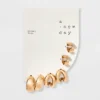 Chunky Hoop Earring Set 3pc - A New Day™ Gold: Nickel-Free Metal, Post Closure, 0.74" Length -A New Day™ GUEST 13fe301c 010d 43e6 ae81 7143248a7c96