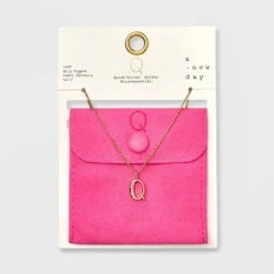 Gold Dipped Cubic Zirconia Initial Pendant Necklace - A New Day™ Gold 41 Gold Dipped Cubic Zirconia Initial Pendant Necklace - A New Day™ Gold -A New Day™ GUEST 14eb3249 0d04 4873 a279 23ec020b20b4
