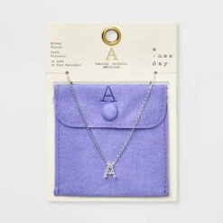 Silver Plated Cubic Zirconia Initial Pendant Necklace - A New Day™ Silver 25 Silver Plated Cubic Zirconia Initial Pendant Necklace - A New Day™ Silver -A New Day™ GUEST 1544e0f6 a001 4559 9e35 353a80191154