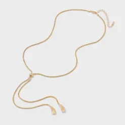 Teardrop Bean Adjustable Necklace - A New Day™ Gold: Lobster Claw Clasp, Nickel-Free Metal, 32" Length 7 Teardrop Bean Adjustable Necklace - A New Day™ Gold: Lobster Claw Clasp, Nickel-Free Metal, 32" Length -A New Day™ GUEST 1887accd 2550 4560 9874 1f9c64e77f57