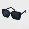 Women's Plastic Square Studded Sunglasses - A New Day™ Black -A New Day™ GUEST 18c75557 78e5 4371 8be0 528253bd94c8