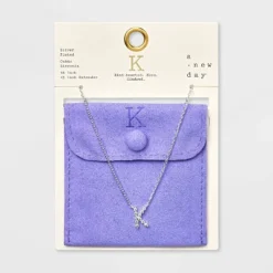 Silver Plated Cubic Zirconia Initial Pendant Necklace - A New Day™ Silver 35 Silver Plated Cubic Zirconia Initial Pendant Necklace - A New Day™ Silver -A New Day™ GUEST 1901f432 76c0 499a aefb e39b9edd7536