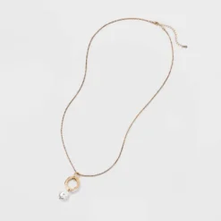 Hammered Ring And Pearl Drop Pendant Necklace - A New Day™ Gold 8 Hammered Ring And Pearl Drop Pendant Necklace - A New Day™ Gold -A New Day™ GUEST 1e84617e 8718 4fa1 855b ed37f9bbf587