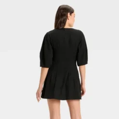 Women's Puff Short Sleeve Corset Mini A-Line Dress - A New Day™