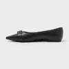 Women’s Valentina Pointed Toe Buckle Ballet Flats With Memory Foam Insole – A New Day™ Black