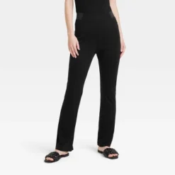 Women's High Waisted Ponte Flare Leggings With Pockets - A New Day™ Black -A New Day™ GUEST 20bfdd9e 9a0b 4b68 afe2 85aecf3008f7