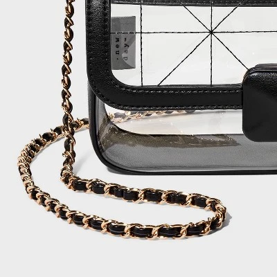 Elongated Refined Crossbody Bag - A New Day™ Clear: Shell, Adjustable Strap, Structured Design 6 Elongated Refined Crossbody Bag - A New Day™ Clear: Shell, Adjustable Strap, Structured Design - Image 4