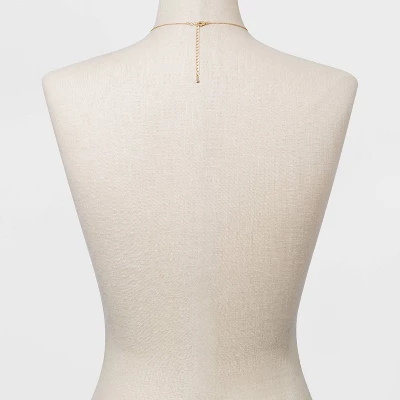 Stone And Square Charm Pendant Necklace - A New Day™ Gold 4 Stone And Square Charm Pendant Necklace - A New Day™ Gold - Image 2