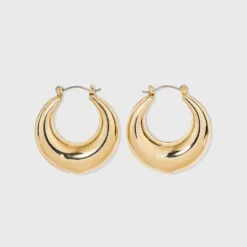 Thick Metal Hoop Earrings - A New Day™ Gold: Nickel-Free, Hinge Closure, 1.5" Length 7 Thick Metal Hoop Earrings - A New Day™ Gold: Nickel-Free, Hinge Closure, 1.5" Length -A New Day™ GUEST 2279e918 3569 4b8e aa9b 96da6c75fd8b