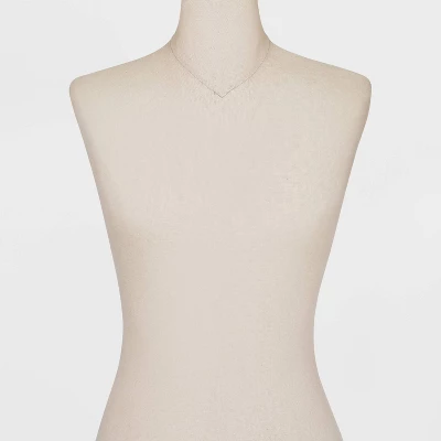 Sterling Silver Cubic Zirconia Chevron Chain Necklace - A New Day™ Silver 3 Sterling Silver Cubic Zirconia Chevron Chain Necklace - A New Day™ Silver