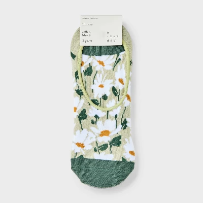 Women's Daisy 3pk Liner Socks - A New Day™ Green/Heather Gray/White 4-10: Cotton Blend, Seamless Toe, Hidden Gel Heel Grip 3 Women's Daisy 3pk Liner Socks - A New Day™ Green/Heather Gray/White 4-10: Cotton Blend, Seamless Toe, Hidden Gel Heel Grip