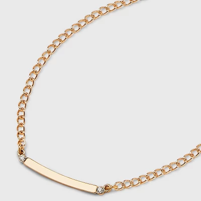 Curved Bar Short Necklace - A New Day™ Gold 5 Curved Bar Short Necklace - A New Day™ Gold - Image 3