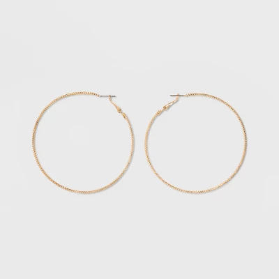 Textured Hoop Earrings - A New Day 5 Textured Hoop Earrings - A New Day - Image 3