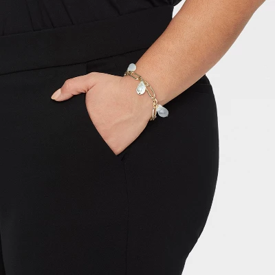 Chain Pearl Drop Chain Bracelet - A New Day™ Gold 3 Chain Pearl Drop Chain Bracelet - A New Day™ Gold