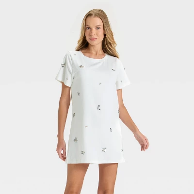 Women's Embellished Mini Dress - A New Day™ White 6 Women's Embellished Mini Dress - A New Day™ White - Image 4