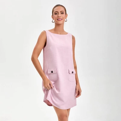 Women's Decorative Pockets Mini A-Line Dress - A New Day™ 3 Women's Decorative Pockets Mini A-Line Dress - A New Day™