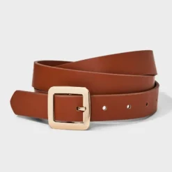 Women's Chunky Center Bar Buckle Belt - A New Day™ Brown -A New Day™ GUEST 3067230c cf49 4f7c ad70 1a59ba79a95a