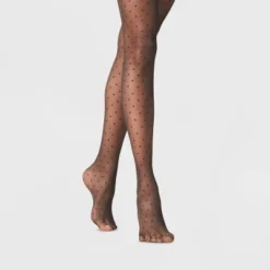 Women's Polka Dot Sheer Tights - A New Day