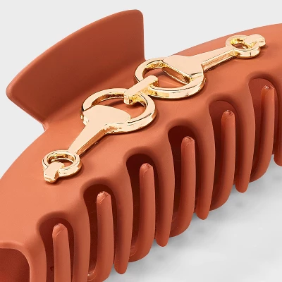 Chain Link Detailed Hair Claw Clip - A New Day™ Brown/Gold 4 Chain Link Detailed Hair Claw Clip - A New Day™ Brown/Gold - Image 2