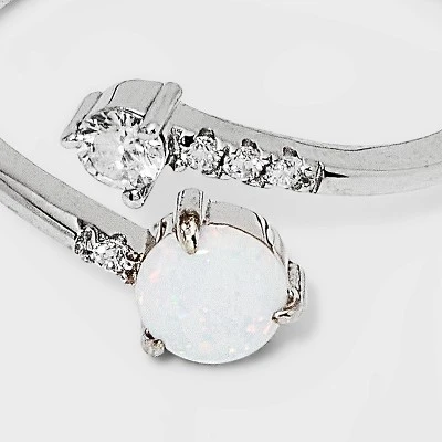 Sterling Silver Opal Band Ring - A New Day™ Silver 3 Sterling Silver Opal Band Ring - A New Day™ Silver