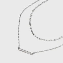 Sterling Silver Cubic Zirconia Multi-Strand Necklace - A New Day™ Silver 7 Sterling Silver Cubic Zirconia Multi-Strand Necklace - A New Day™ Silver -A New Day™ GUEST 33fd85f1 c28a 455d 9345 1d4c2e4ed459