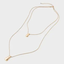 Rectangle Pendant Multi-Strand Necklace - A New Day™ Gold: Brass Cord With Lobster Claw Clasp, 20" Length, 3" Extender 7 Rectangle Pendant Multi-Strand Necklace - A New Day™ Gold: Brass Cord With Lobster Claw Clasp, 20" Length, 3" Extender -A New Day™ GUEST 346446a2 b695 41cd b959 f95dc1562a0d