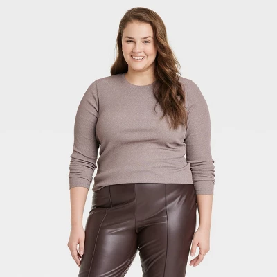 Women's Long Sleeve Slim Fit Crewneck T-Shirt - A New Day™ 9 Women's Long Sleeve Slim Fit Crewneck T-Shirt - A New Day™ - Image 7