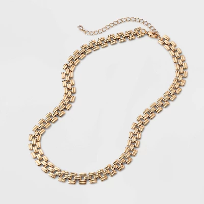 Watchband Chain Necklace - A New Day™ Gold 4 Watchband Chain Necklace - A New Day™ Gold - Image 2