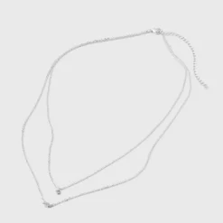 Silver Plated Cubic Zirconia Station Layered Necklace - A New Day™ Silver: Lobster Claw Clasp, 16-19" Length 7 Silver Plated Cubic Zirconia Station Layered Necklace - A New Day™ Silver: Lobster Claw Clasp, 16-19" Length -A New Day™ GUEST 36dabf4a 510c 4979 a825 bbcf1a6bebc8