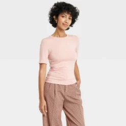 Women's Elbow Sleeve Slim Fit Crew Neck T-Shirt - A New Day™ -A New Day™ GUEST 39dfa316 c55b 42d8 b3c2 fe6b366c038c