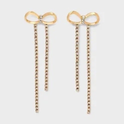 Rhinestone Bow Drop Earrings - A New Day™ Gold -A New Day™ GUEST 3b6dff91 6d1e 4f4b b53b 3785624d00f2