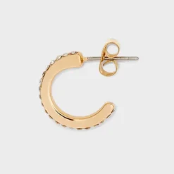 Classic Crystal Earring Set 8pc - A New Day™ Gold: Nickel-Free Metal, Hoop & Stud Styles