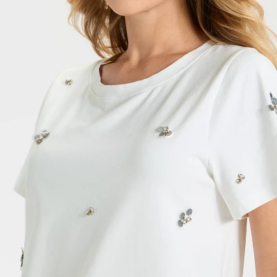 Women's Embellished Mini Dress - A New Day™ White 5 Women's Embellished Mini Dress - A New Day™ White - Image 3