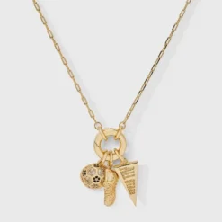 14K Gold Dipped Cubic Zirconia Soccer And All Stars Charm Necklace - A New Day™ Gold 9 14K Gold Dipped Cubic Zirconia Soccer And All Stars Charm Necklace - A New Day™ Gold -A New Day™ GUEST 40249e33 c27f 4a80 a402 62084f5d2f54