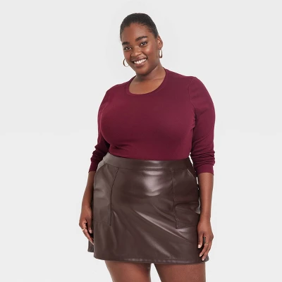 Women's Long Sleeve Slim Fit Crewneck T-Shirt - A New Day™ 7 Women's Long Sleeve Slim Fit Crewneck T-Shirt - A New Day™ - Image 5